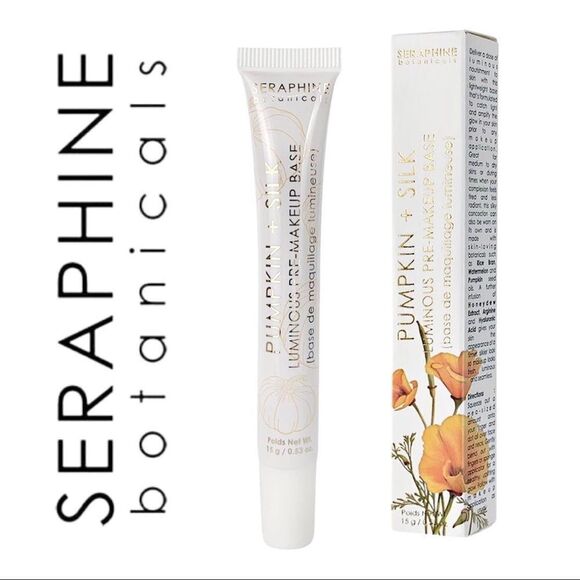 Seraphine Botanicals Pumpkin + Silk - Luminous Pre-Makeup Base Primer • NIB - Picture 1 of 7